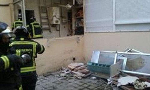 La explosión tuvo lugar en la calle Nuño Gómez de Villaverde. Foto: Emergencias Madrid