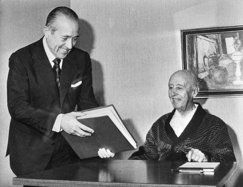 Arias Navarro junto a Francisco Franco