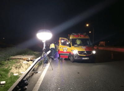 Accidente motero