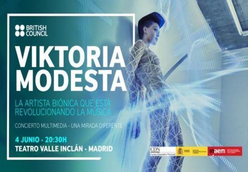 Cartel anunciador de la actuación de Viktoria Modesta.