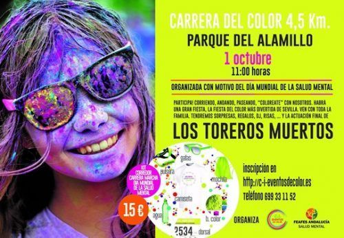 Cartel de la I Carrera por la Salud Mental en Sevilla.