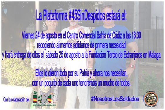 Cartel donde se anuncia la recogida de alimentos en Cádiz este viernes 24.
