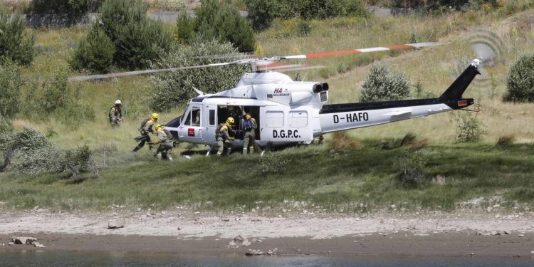 helicoptero infoma calor incendios